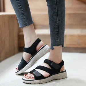 OEM Factory Women’s Casual Sandals Open Toe Wedge Walking Shoes Light Weight for Summer Autumn