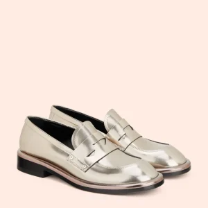 OEM Light Leather Upper Rubber Sole Leather Lining Loafer Flat Loafers Shoes