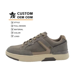 OEM Men’s Casual Running Shoes with Breathable Mesh Upper and Lace-Up Closure Customizable Cushioning Sneakers