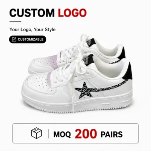 OEM ODM Custom Man Women Sneakers Private Label Skate Shoes Logo Design Low MOQ 200 Pairs Spring Anti Skid Casual Footwear