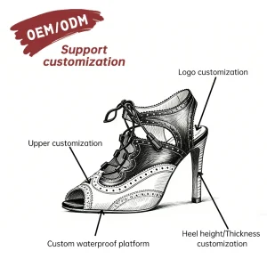 OEM ODM Manufacturer Custom Design Sheepskin Women’s Latin Dance Shoes Sexy Stilettos Party Ballroom Dancing Boots High Heels