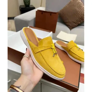 OEM ODM Manufacturer Custom Men’s Women’s Loafers Half Slippers Retro Comfort Soft Cattle Suede Sheepskin Leather Upper Lined