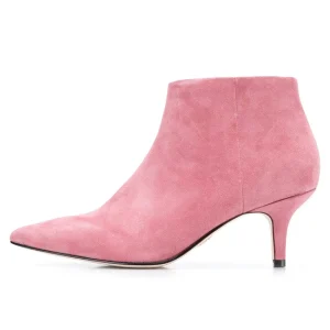 OEM ODM Shoes Factory Pointed Toe Shape Side Zipper on Stiletto Kitten Heel Soft Suede Leather Upper Womens Ankle Boots