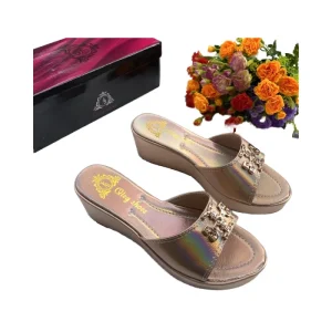 Olegshoes Women’s Fashion Trend Open Toe Sandals Casual Dress Platform Shoes with Low Wedge Dressy Open Toe Sandal