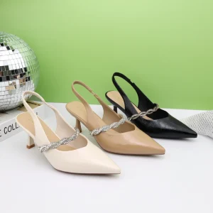 Original Design Manufacturer Lots of New Viral Low Price Comfort Work Rinestone Women Shoes Heels Elegant