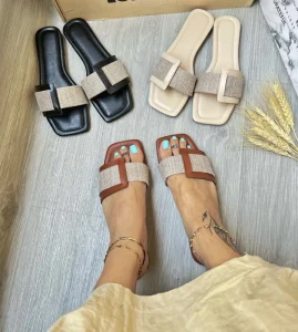 Outdoor All Match Flat Sandals Shoes PVC Thick Bottom Soft Slides Summer Women’s Flip Flops Slippers for Women