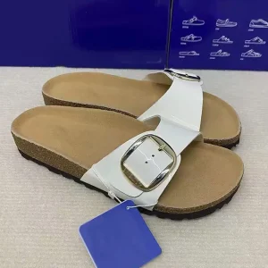 Outdoor Flat Sandal Mules Clog s for Real Leather Suede Women’s Breathable Closed Cork Foot Bed Solid