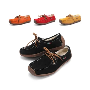 Outdoor Suede Mules Flat Shoes Women Moccasin Loafers