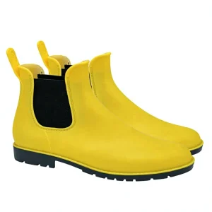 PVC Women’s Summer Chelsea Rain Boots Elastic Non Slip Low Cut Adult Water Shoes