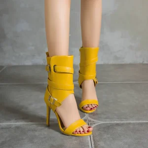 Party Clubwear Buckle Strap Heels Women’s Open toe Stiletto Ankle Boots