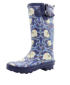 Pattern Design Women’s Garden Tall Rain Boots Fancy Fashion Printed Rubber Lightweight Waterproof for All Seasons