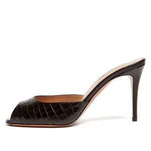Peep Toe Heel Mules Womens Shoes Sandals Summer Plus Size Heels