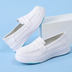 Perforated Women’s Nurse Shoes Soft Sole Breathable Non Slip Hospital Footwear