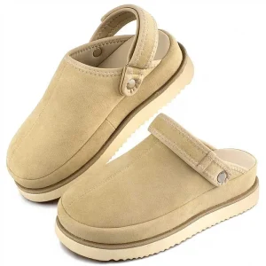Platform Adjustable Strap Women’s Slippers with Back Strap Non Slip Winter Warm Comfortable Slip On Clog for Indoor Outdoor