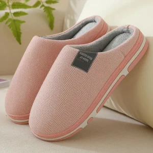 Plus Size EVA for Women’s Autumn Winter Home Indoor Warm Couple Plush Thick Bottom Sweat Absorbing Breathable EVA Outsole