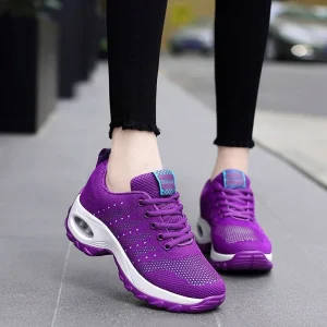 Plus Size New Women’s Shoes Multi color Casual air Cushion Fly Weaving Sports Walking Shoes