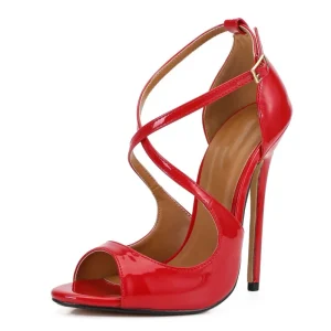 Plus Size Stiletto Heeled Sandal Ankle Strap Breathable Peep Toe Women’s Pumps New Fashion Women Luxury Heels Sissy Heels