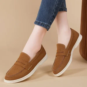 Plus-Size Women’s Casual Shoes Flats Loafers Driving Shoes & Comfortable Mom Shoes for All-Season Wear