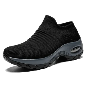 Plus Size Women’s Shoes Flying Woven Upper Air Cushion Sock Sneaker