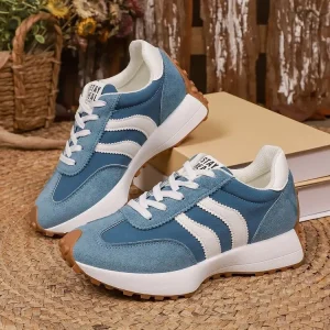 Plus size Wasp waist Dad Sneakers Lace Up Women Spring summer Color block Running Sports Shoes Retro Platform Casual