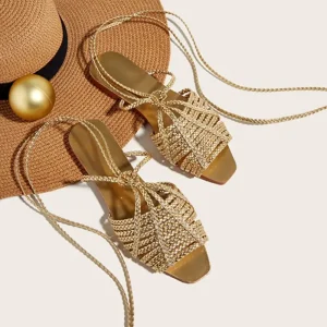 Plus size Women’s Shoes Summer Foreign Trade Fashionable Versatile Flat Open toe Roman Strap Shoes