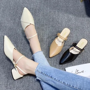 Pointed Toe Beauty Comfort Women’s Mules Trendy Heels Shoes for Women