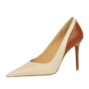 Pointed Toe Formal Slip On Thin Heels Stilettos Pumps Shoes for Women Spring Summer Autumn Height Increasing