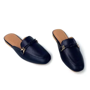 Pointed Toe Metal Chain Women’s Flats Office Ladies Pumps Flat Comfortable Loafers Leather Shoes Ladies Fashion Beach Sandal