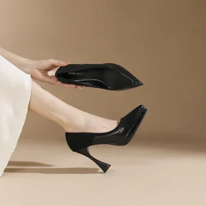 Pointed Toe Square Heel High Heels with Platform for Women