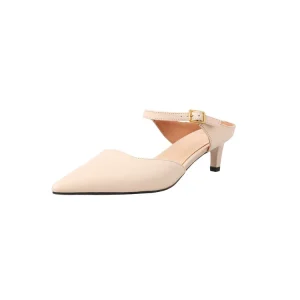 Pointed Toe Thin Heel Women’s Summer Sexy Elegant Genuine Leather Upper Rubber Outsole EVA Midsole Roman Sandal