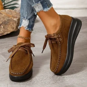 Popular Large Size Shallow Mouth Casual Platform Shoes for Women