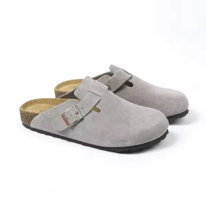 Premium Cow Suede Berk Style Boos Ton Flats Soft Cork Casual Summer Shoes High Comfort for Men Women