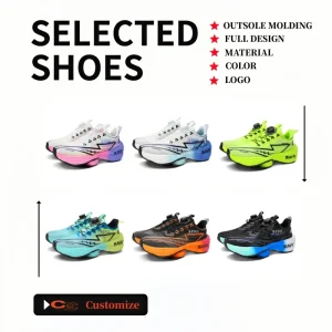 Professional Men’s Women’s Carbon Plate Marathon Running Shoes Mesh Upper Rubber Outsole Sport