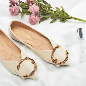 Promotional Nude Flat Pointed Pointed Ballet Shoes Slip On Shoes Women