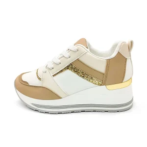 QILOO OEM ODM Fashion Female Footwear New Fashion Retro Wedge Platform Casual Cushioning Shoes Walking Sneakers