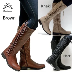 RTS Top Selling Pu Leather Fashion Shoes Ladies Women Boots
