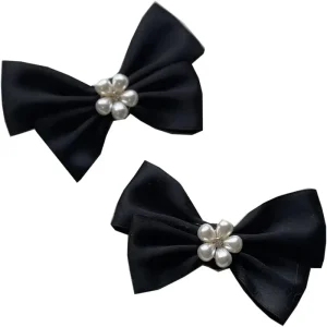 Removable Bow Shoe Clips with Charm Polyester Wedding Party Flower Buckle Decorations for Women’s Dress Shoes CN/SIC
