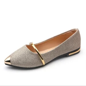 Retro Chic Pointed Toe Single Shoes Flat Wild Low Flat Women’s Shoes