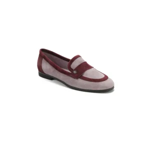 Retro Colorblock Suede Loafers for Commute French Lazy Round Toe Metal Button Low Heel Shoes Daily Casual Slip On Footwear