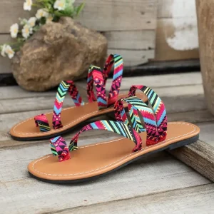 Retro Summer Women’s Sandals with Wedge and Versatile Simple and Trendy Toe Design