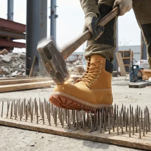 Rocklander Waterproof Anti Slip Safety Boots Steel Toe Construction Factory Work Boots Hard Wearing