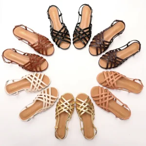 Rome Woven Sandals, Summer Flat Soft Soles, French Fashion, Tailored Fish-mouth Shoes, Women’s Shoes Comfortable