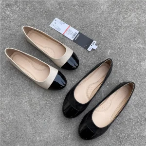 Round Toe Fashion Design Work Shoes Women Ballet Casual Flat Ladies Shoes