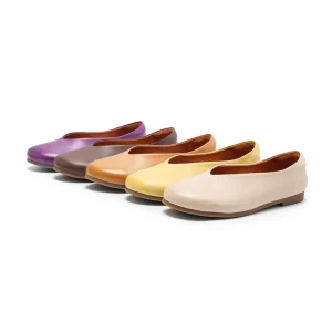 Round Toe Women’s Summer Shallow Ballet Flats Anti Slippery Office Shoes