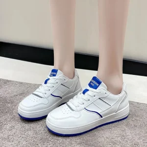 Running Lace-up PU Breathable Ladies Sneakers Fashion Hard-wearing Women’s Casual Shoes Skateboarding Shoes