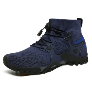 Running Mountaineering Outdoor Hiking Trekking Backpacking Men’s Women’s High Mid-top Sneakers Stretch Fabric Summer
