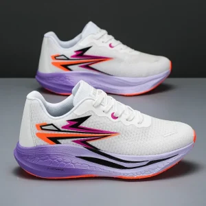 Running Shoes for Men Women Breathable Lightweight Athletic Gym Non Slip Shock Absorbing Mesh Upper Flexible Sole Comfort US15