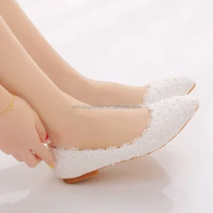 S0219F New Large Size Shallow Mouth Women’s Comfortable Casual Wedding Shoes