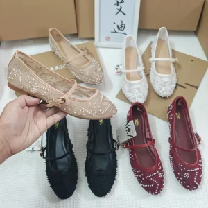 Sandales Femme Plat Z Thick Bottom Women’s Shoes One Strap Buckle Metal Open Toe Fashion Sandals Slippers Female