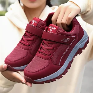 Senior Women’s Casual Shoes Lightweight Non-slip Outdoor Hiking Sneakers for Daily Walking